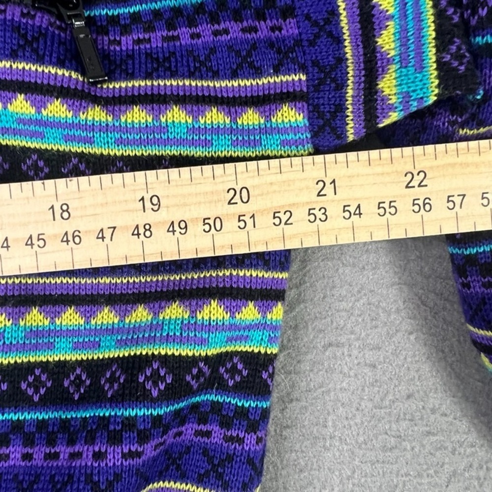 EIR Sports Sweater 1/4 Zip‎ Unisex Medium Gore XCR Fair Isle 80s Vintage Lined - Picture 6 of 11